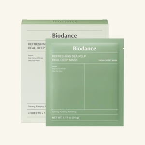 Mascarilla de hidrogel Biodance Sea Kelp en su empaque