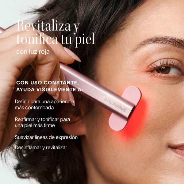 solawave 4 en 1 luz roja facial dispositivo anti edad