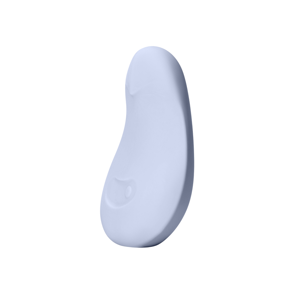 Detalle del Dame Pom Palm Vibrator mostrando su textura suave de silicona y diseño ergonómico flexible