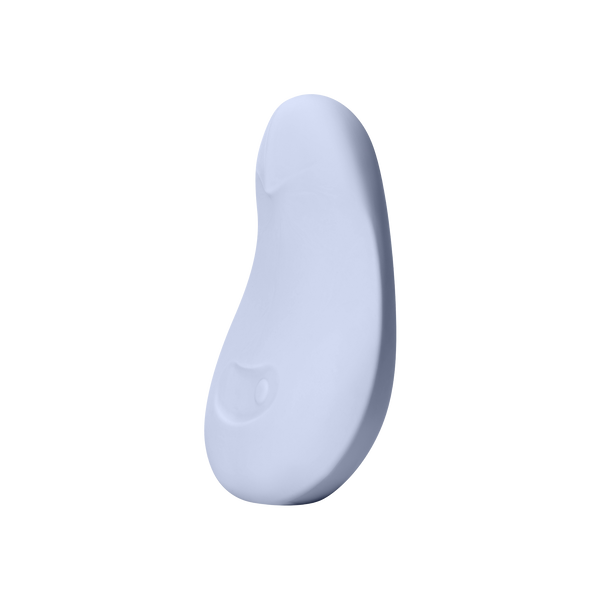 Detalle del Dame Pom Palm Vibrator mostrando su textura suave de silicona y diseño ergonómico flexible