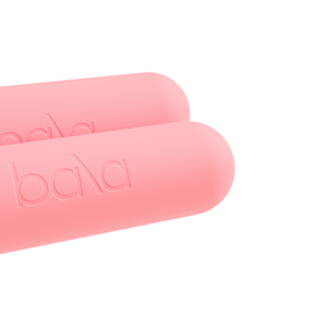 Detalle del diseño compacto de las mancuernas Bala de 3 lb