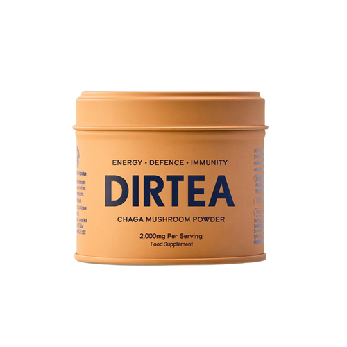 Extracto de chaga en polvo DIRTEA en envase, suplemento natural para energía y defensas