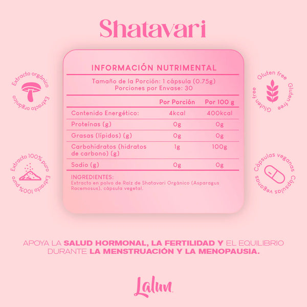 apoya la salud hormonal, la fertilidad, y el equilibrio durante la menstruacion, y la menopausia. Disponible en mexico en Amani. 