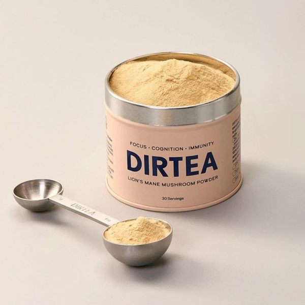 Polvo de hongo Melena de León orgánico Dirtea listo para mezclar