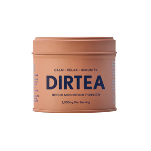 Polvo de reishi calmante DIRTEA en envase, extracto de hongo reishi orgánico para relajación y equilibrio