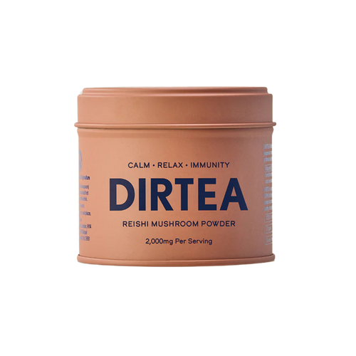 Polvo de reishi calmante DIRTEA en envase, extracto de hongo reishi orgánico para relajación y equilibrio