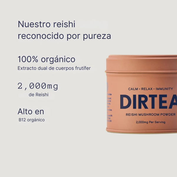 Extracto de reishi orgánico DIRTEA con vitamina B12, polvo natural de alta pureza