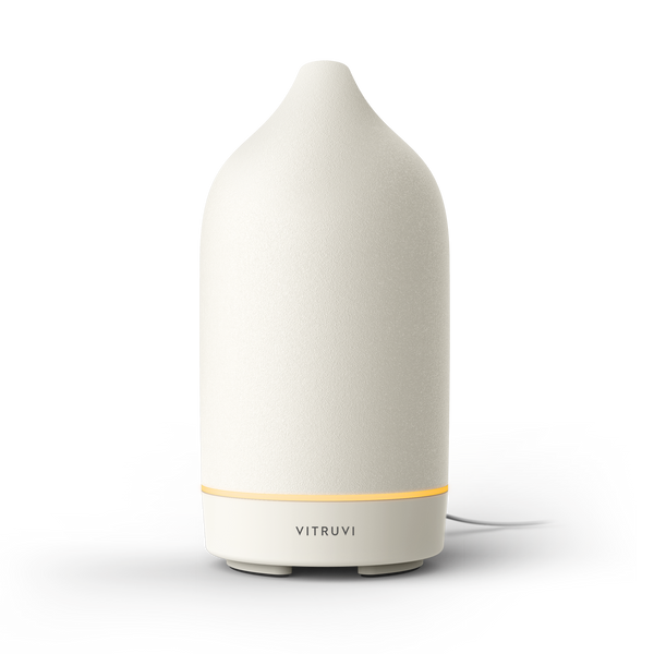 Vitruvi Stone Difusor Ultrasónico de Cerámica para Aceites Esenciales blanco