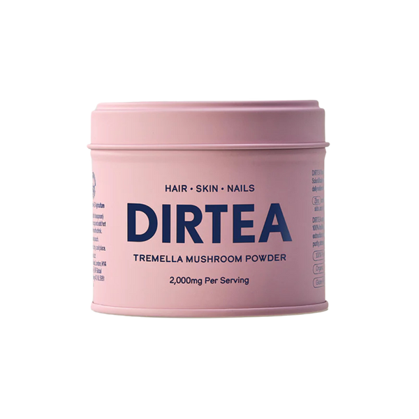 Tremella en polvo Dirtea en envase amarillo para hidratación y belleza desde adentro