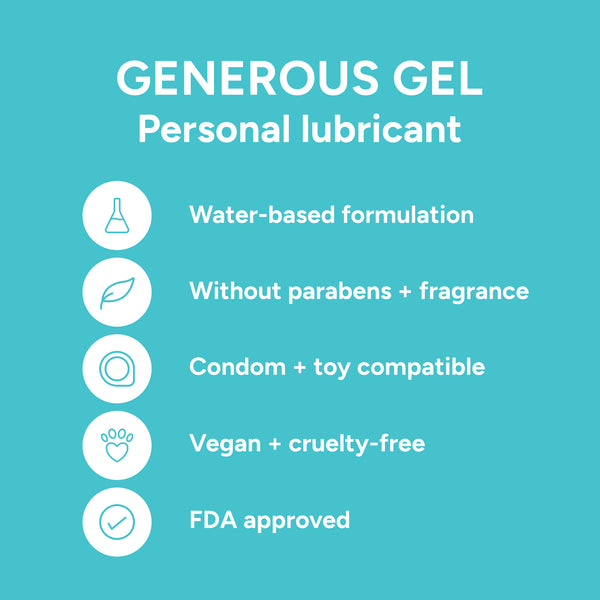 Beneficios de Generous Gel lubricante intimo base agua formula suave y segura en amani. 