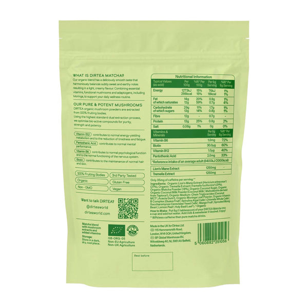 matcha amani, declaracion nutrimental, Matcha Japonés Ceremonial