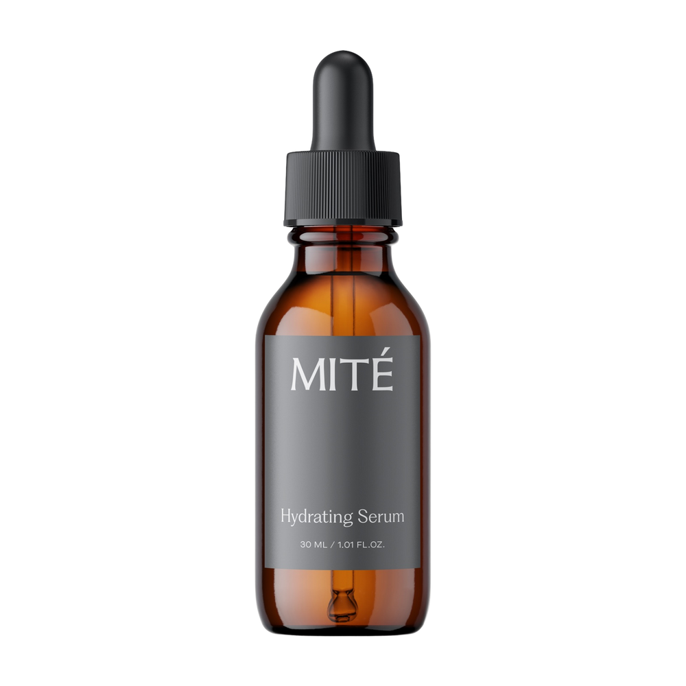 Sérum hidratante facial MITÉ en frasco ámbar con gotero