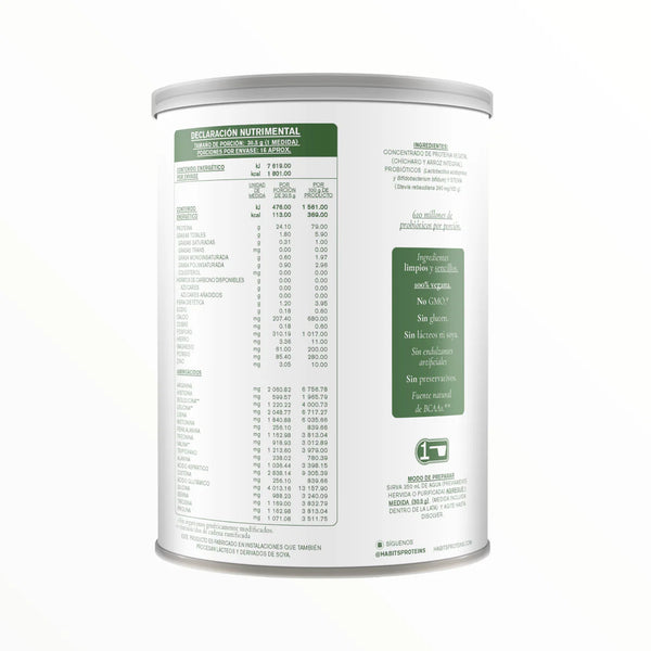 declaracion nutrimental amani HABITS