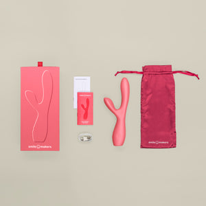 Empaque original del vibrador tipo conejo Smile Makers The Artist en México en amani