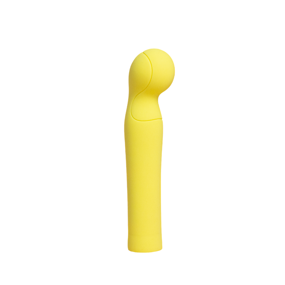 Vibrador punto G Smile Makers The Tennis Pro color amarillo silicona suave, disponible en Mexico. 