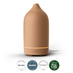 Vitruvi Stone difusor de cerámica color beige para aromaterapia en casa